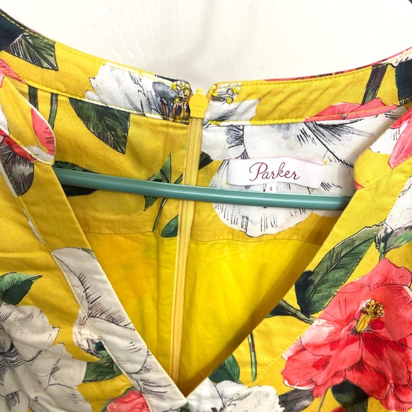Parker Minna Lemon Wildflower print cotton dress. - Picture 8 of 15